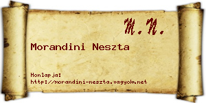 Morandini Neszta névjegykártya